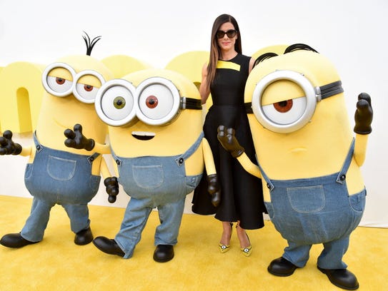 Again, the real (ish) deal. Minions pose with Sandra