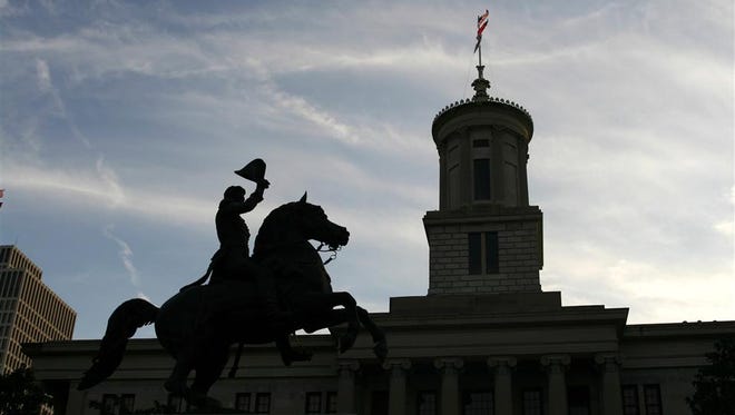 A view of the Tennessee Capitol building.