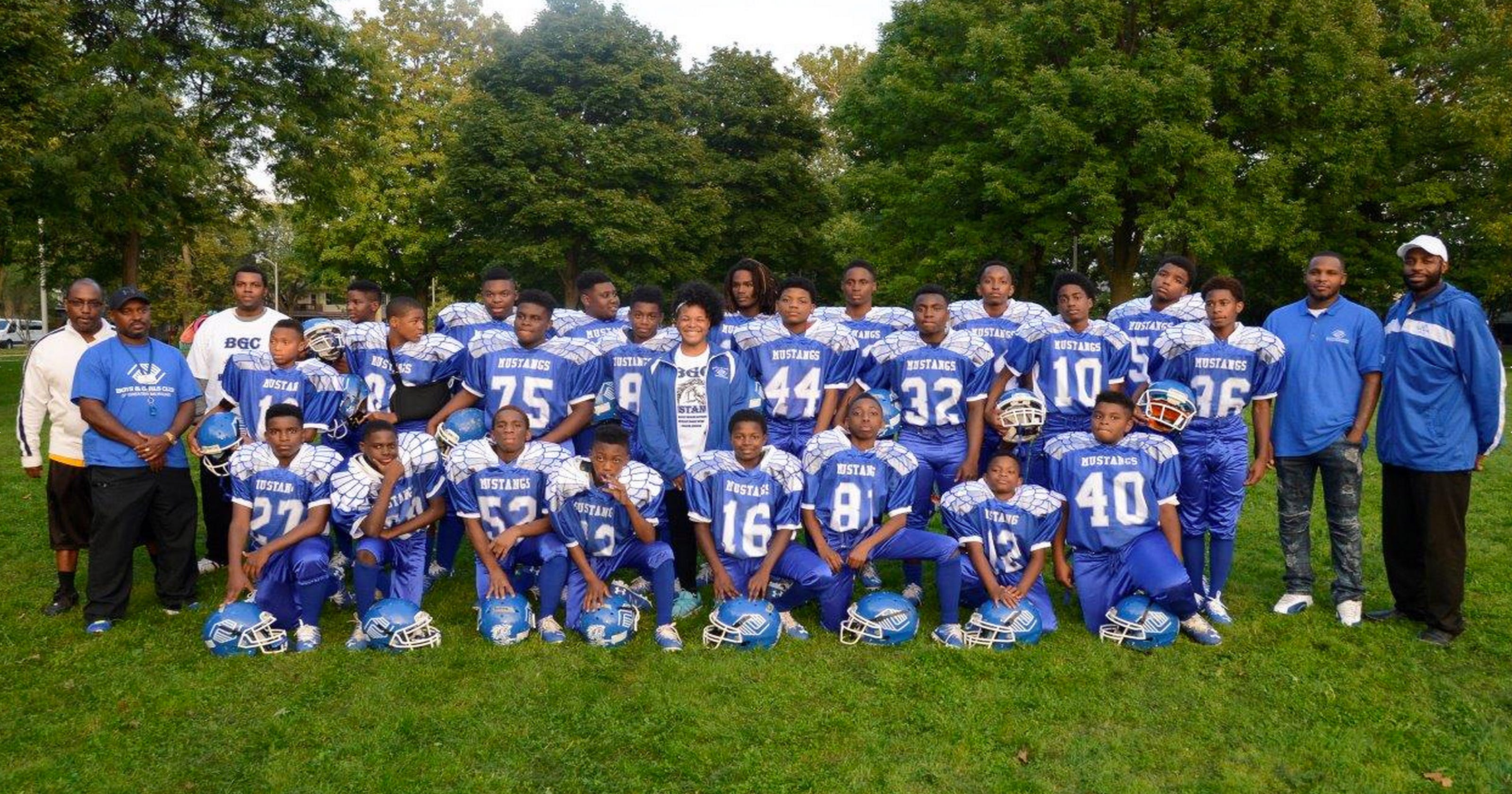 Youth football team plays through adversity