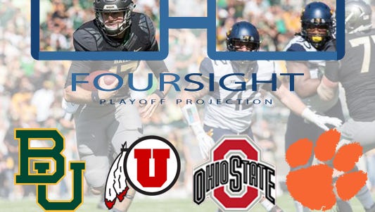 Baylor, Utah, Ohio State and Clemson take Top 4 spots in the FourSight College Football Playoff projection