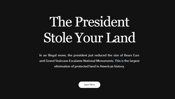 A screenshot taken from the homepage for the clothing