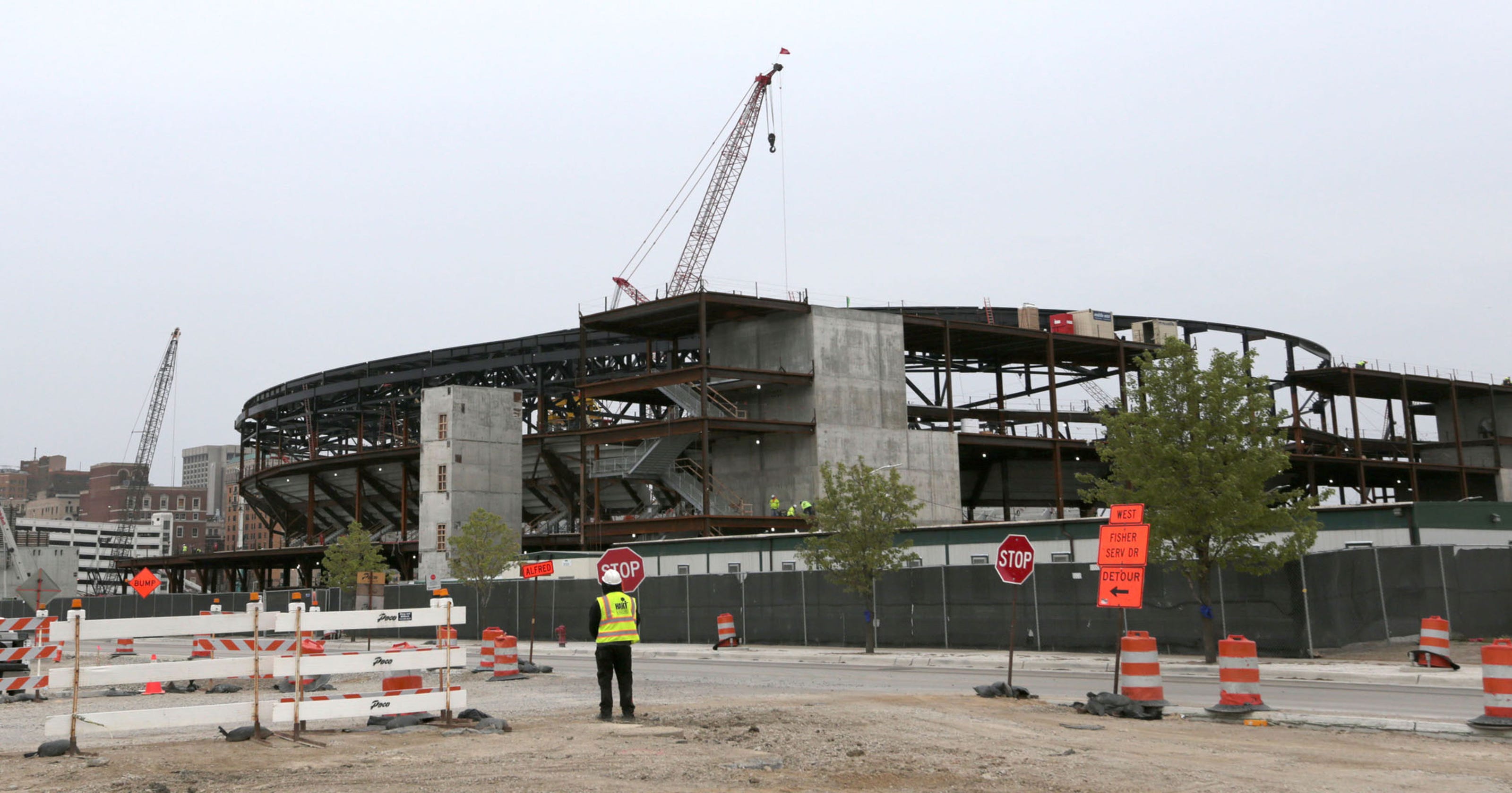 Timelapse video The rise of the new Detroit Red Wings arena