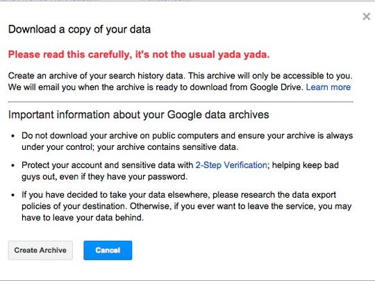How To Download Your Entire Google Search History