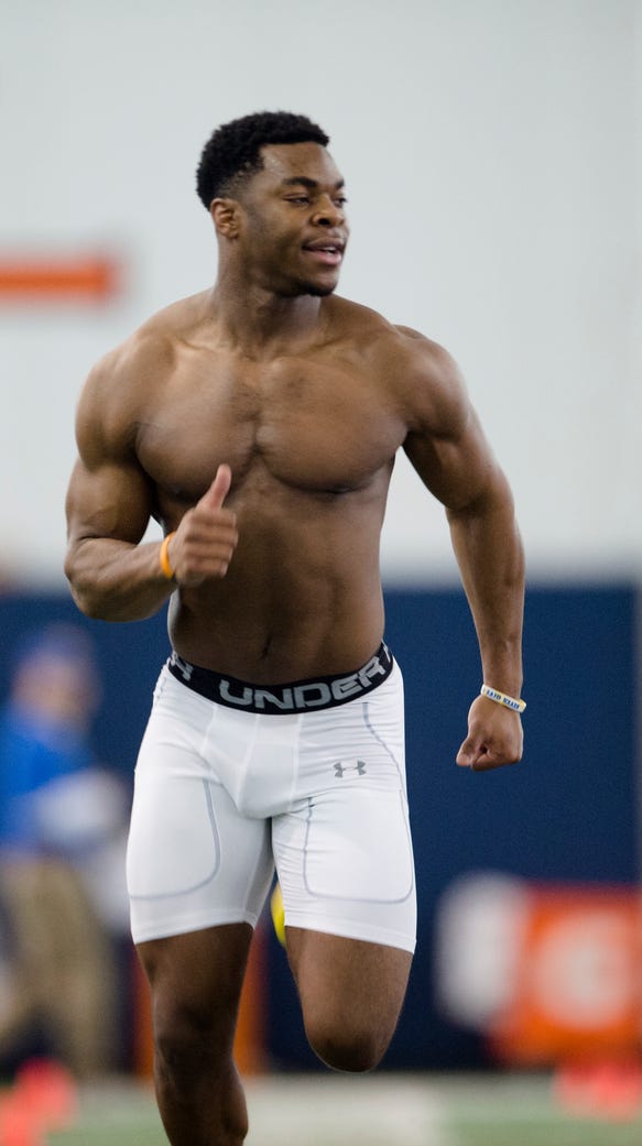 Fmr. Auburn DB Rudy Ford runs a 4.34 40yard dash at Pro Day