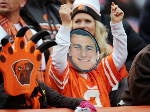Browns fans were excited for rookie QB Johnny Manziel's