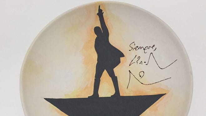A bowl signed by 'Hamilton's' Lin- Manuel Miranda will be auctioned at Chappaqua Cares Empty Bowls Westchester fundraiser on Nov. 13.