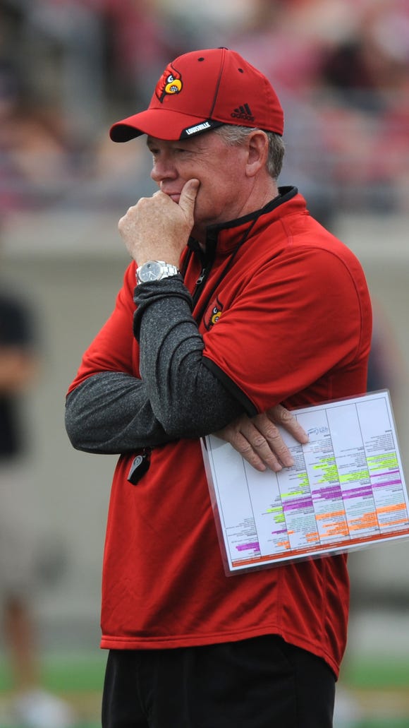 How Louisville Football Coach Bobby Petrino Fares Against Power