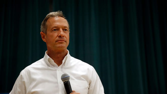 Former Maryland governor Martin O'Malley appears at a town hall in Grinnell, Iowa, on Jan. 27, 2016.