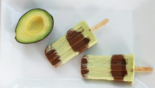 Avocado and chocolate Popsicles