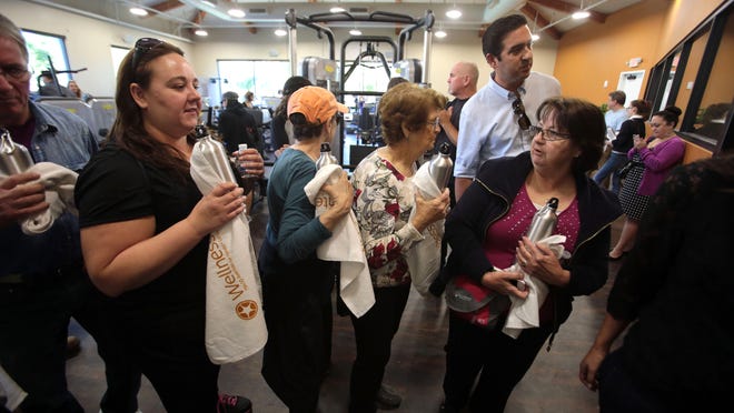 La Quinta residents attend the opening of the city's Wellness Center on Saturday, January 17, 2015.