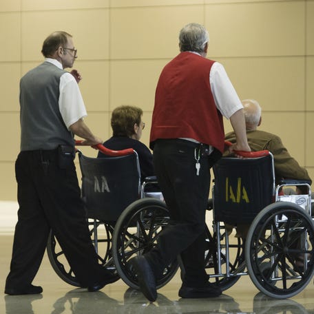 While airlines will provide wheelchair assistance to anyone who has difficulty making it to the gate, they don't provide assistance to passengers who may have some cognitive issues.