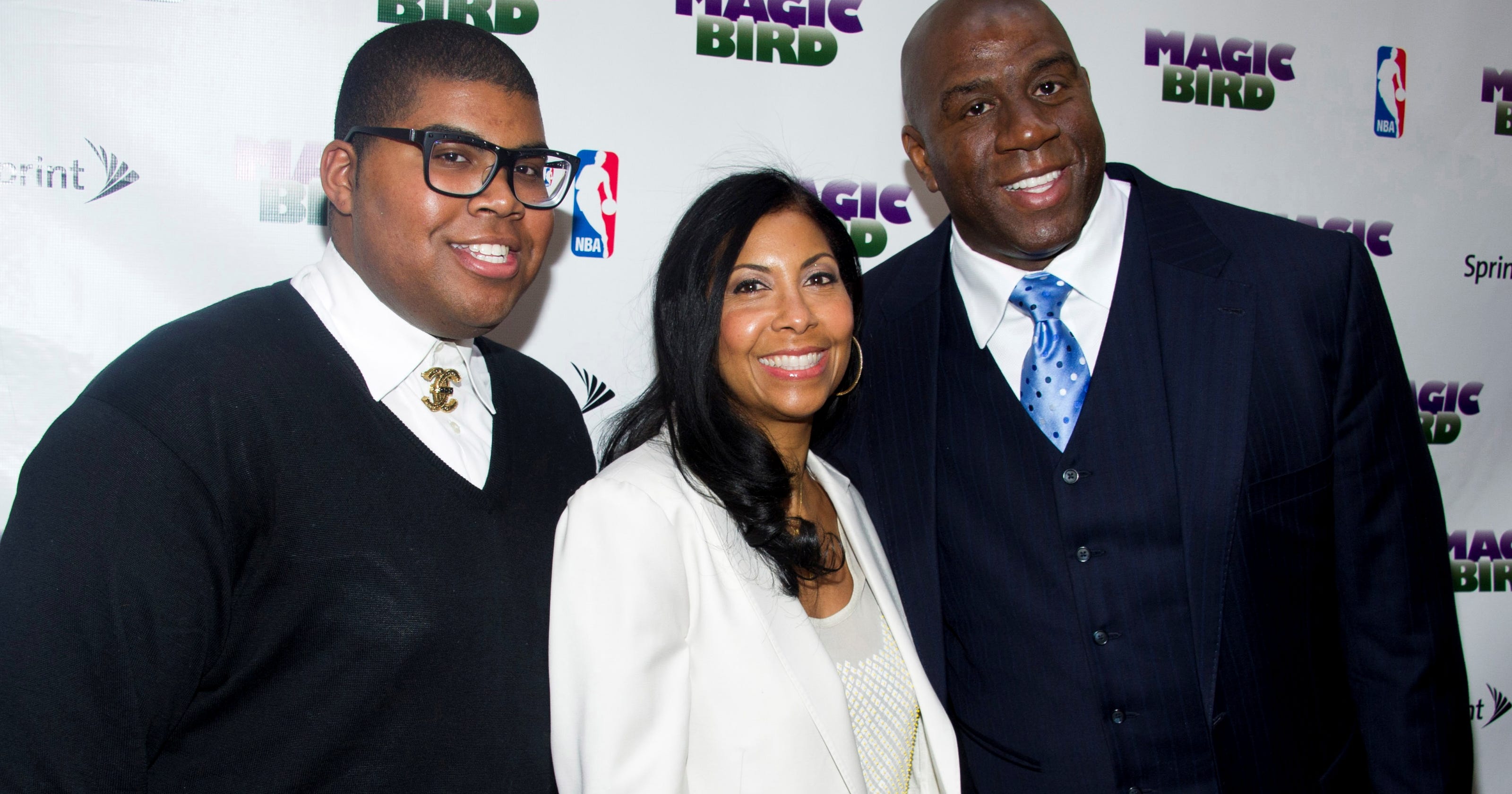 Magic's son says his family is supportive