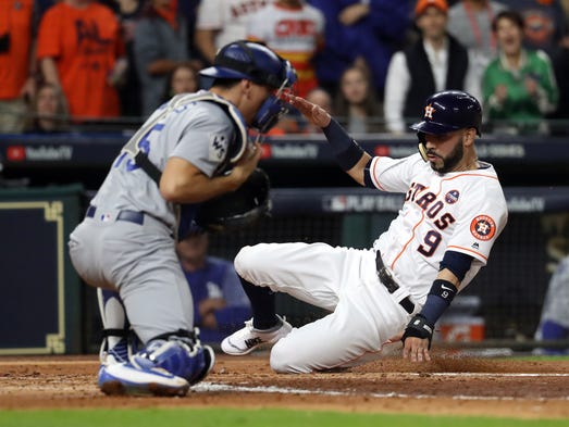 Game 3 at Minute Maid Park: Houston Astros left fielder