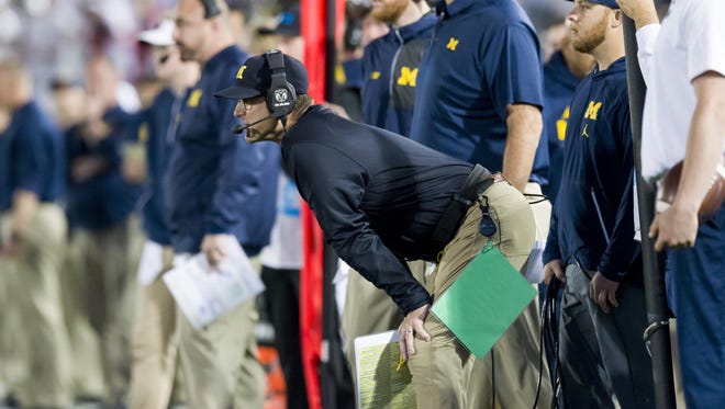 Jim Harbaugh, entering his fourth season as head coach, has added a transfer quarterback and new assistants since going 8-5 in 2017.