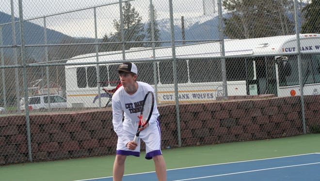 Cut Bank junior Gus Meiwald won a pair of singles' matches at the Conrad Invitational tennis tourney last week.