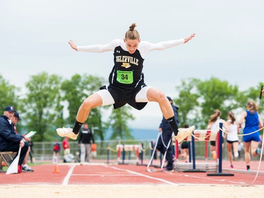 Biglerville's Fisher Taylor competes in the triple