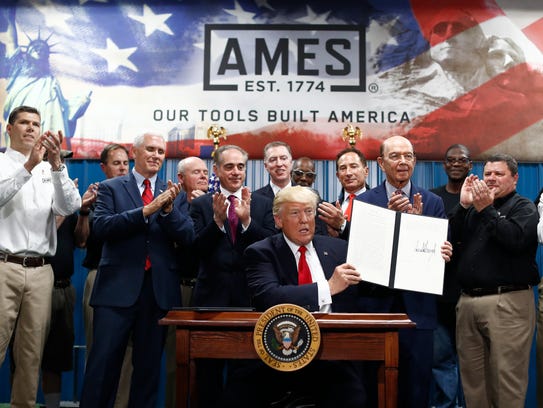 President Trump signs an executive order on the establishment