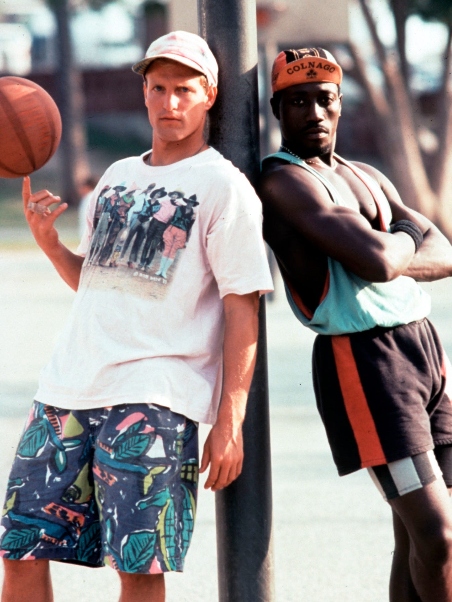 Woody Harrelson and Wesley Snipes are a pair of rival hustlers-turned-teammates in "White Men Can't Jump."