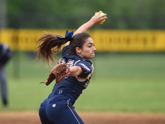 NV/Old Tappan senior pitcher Julie Rodriguez and the