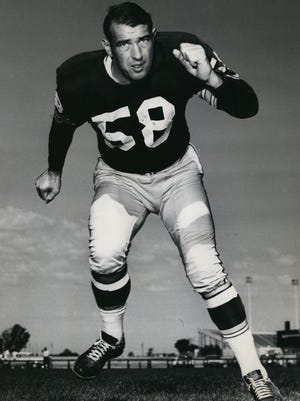Linebacker Dan Currie was the Packers' first-round pick in 1958, chosen No. 3 overall in the NFL draft out of Michigan State.