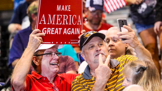 What some are calling the "Red Wave" of President Trump supporters showed up strong for President Donald J. Trump’s Make America Great Again Rally at the Florida State Fair Grounds, Expo Hall, Tampa, Florida, July 31, 2018. 