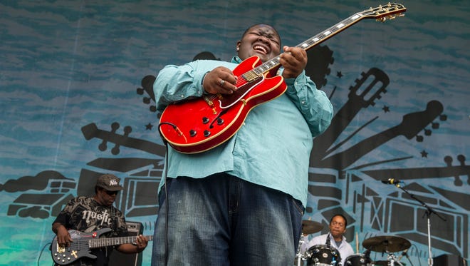 Seventeen-year-old blues guitarist Kingfish, of Clarksdale, Miss., performs Saturday at the Pilgrimage Music and Cultural Festival in Franklin.