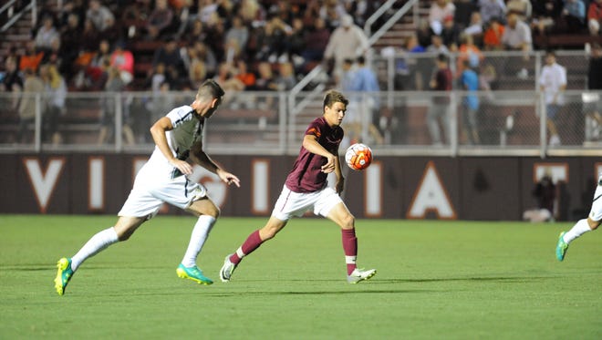 Former Riverheads soccer player James Kasak is seeing plenty of playing time as a Virginia Tech freshman.