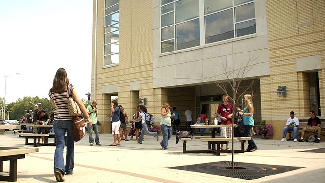 FILE PHOTO Students walk around the Wor-Wic Community College campus in this file photo.