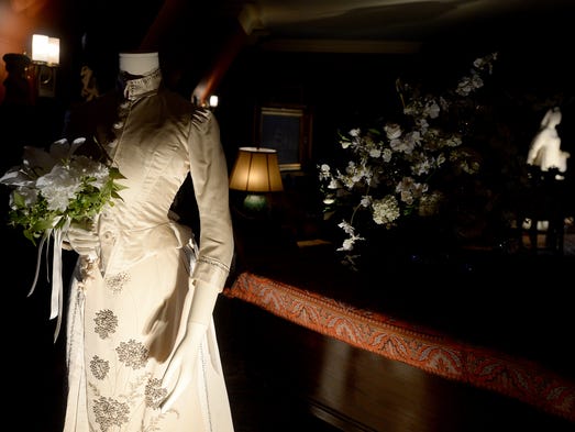 Biltmore Blooms marries gown exhibit in happy union