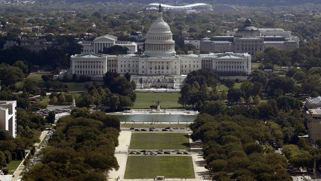 A view of the U.S. Capitol building from the Washington Monument in Washington, in September 2010.