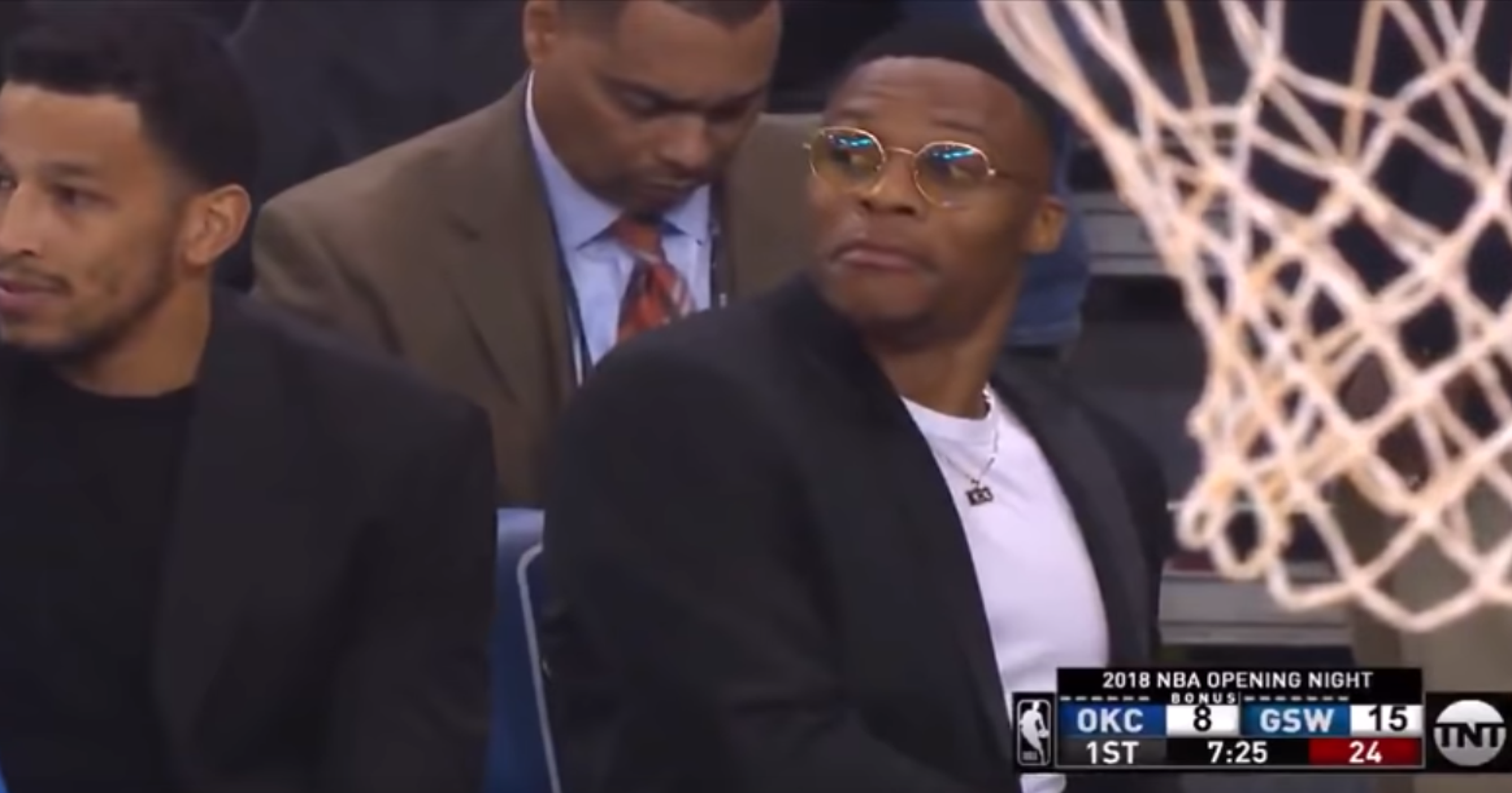 Russell Westbrook sneaking a snack becomes perfect post ...