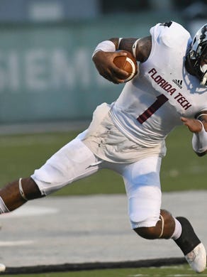 Florida Tech's JT Hassell intercepts a pass during Saturday's game against West Florida. 