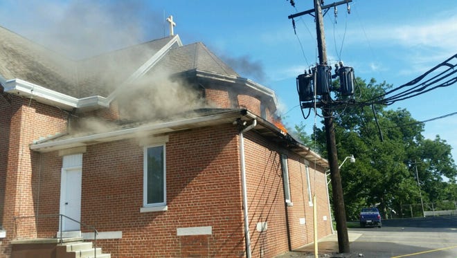 A small fire broke out at St. Francis Xavier Catholic Church on Monday morning.