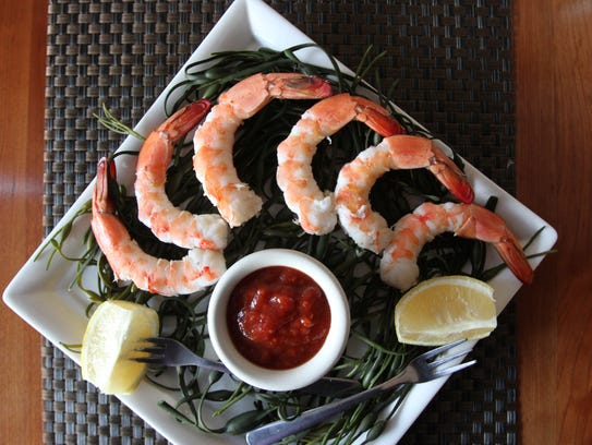Shrimp cocktail at Eastchester Fish Gourmet restaurant