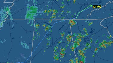 The flight plan shows the plane left Knoxville and was scheduled to land in Jackson.