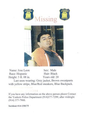 Jose Leon, an autistic 20-year-old, has been missing since 2 p.m. Wednesday, Dec. 10. Yonkers police have distributed a flier to help spread the word.