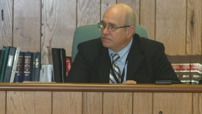 Circuit Judge John Dean Moxley Jr. during a hearing involving the Economic Development Commission of Florida's Space Coast on Friday, Jan. 31, 2014 at the Titusville Courthouse.