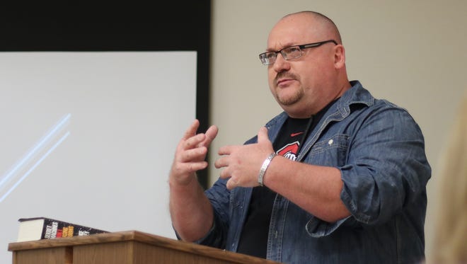 Chris Parsons, of Dublin, is writing a book on the subject he said has been a a lifelong obsession with UFOs and shared his research at the Oak Harbor Public Library on Saturday.