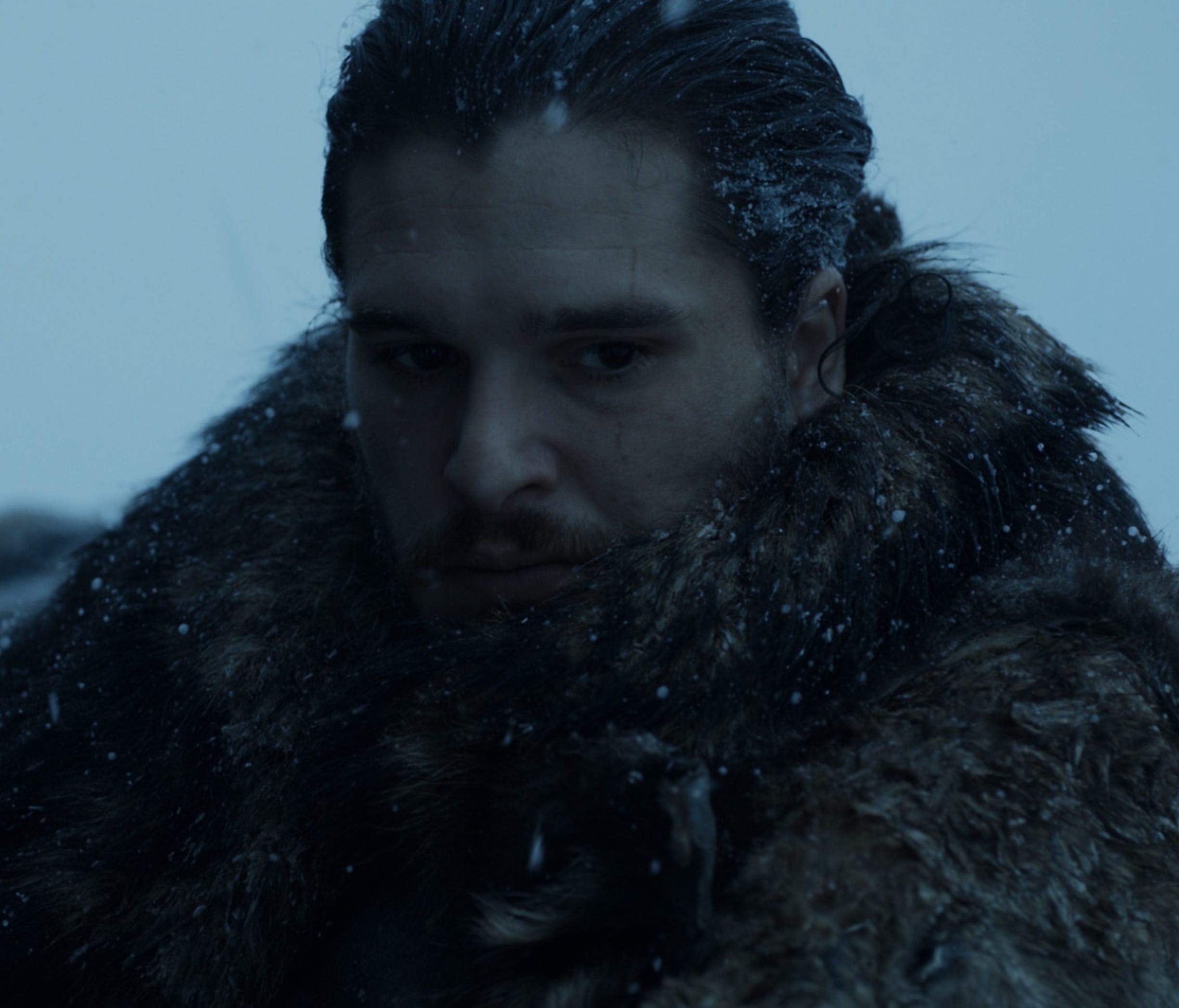 Jon Snow readies Longclaw, one of a handful of Valyrian steel swords capable of shattering a White Walker. (Episode 6)