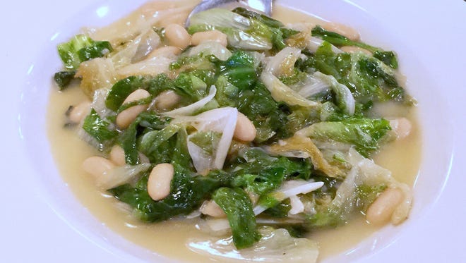 The excellent greens and beans dish at Proietti's is both flavorful and delicate.