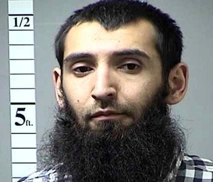 This undated photo provided by St. Charles County Department of Corrections via KMOV shows the Sayfullo Saipov. A man in a rented pickup truck mowed down pedestrians and cyclists along a busy bike path near the World Trade Center memorial on Oct. 31,