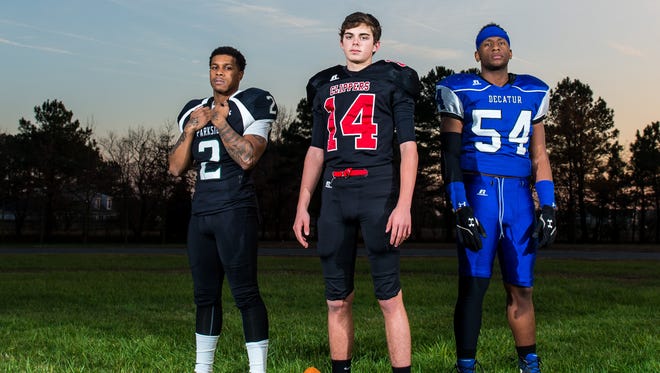 After tremendous 2015 campaigns, Parkside running back Tra'jon Branch, James M Bennett kicker Steve Oscar and Stephen Decatur linebacker Ernest Shockley are The Daily Times' 2015 players of the year.