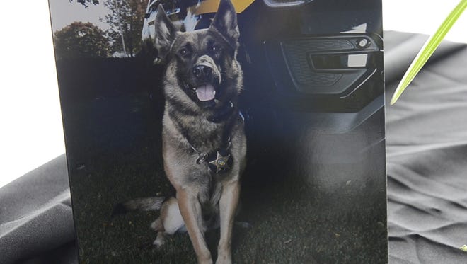 A memorial service was held for K9 Nero, the Ottawa County Sheriff's Office's 6-year-old Belgian Malinois, who died of B-cell lymphona after four years of serving with partner Deputy Marc Nye.