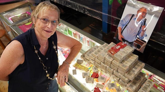 Anne DiSarcina, 79, discovered 16,000 tickets from her late husband, Anthony, who liked to play Skee-Ball at the Fun-O-Rama in York Beach in Maine. The prizes are being donated to St. Elizabeth's Child Development Center in Portland.