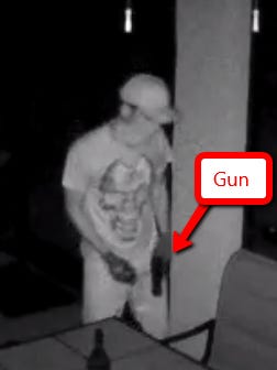 One of three men who broke into a North Fort Myers home was caught on surveillance video holding a gun.