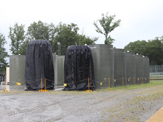 Spent fuel containment casks at the Indian Point Energy