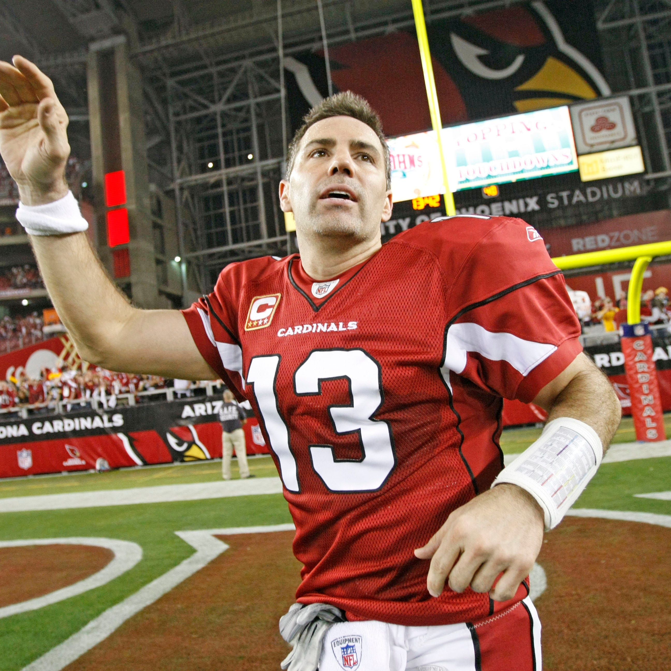 Cardinals QB Kurt Warner after a 2009 wild-card game against the Packers.
