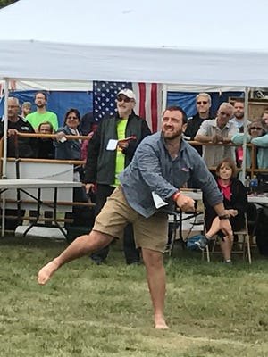 Contestants in the men's division hoped to beat state record holder Greg Neumaier's throw of 248 feet that was set in 1991. After Saturday's event, the 26-year-old record still stands.
