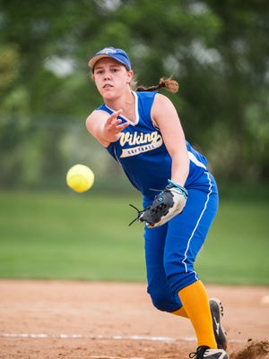 Northern Lebanon's Melanie Showers tossed a no-hitter in the Vikings' 5-0 win at Hamburg on Thursday.