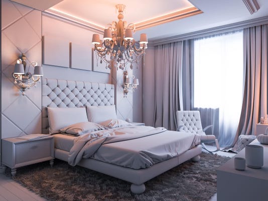 Blending designs  to create a couples  bedroom 